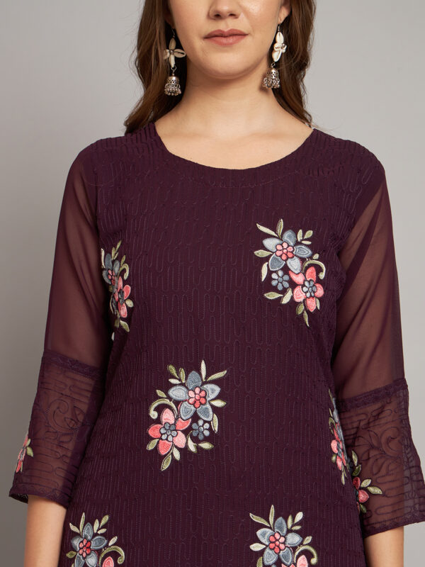 Sofisty Women’s Georgette Embroidered Straight Kurta – Elegant Ethnic Wear - Image 7