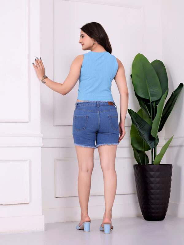 Sofisty Women’s Ribbed Sleeveless Crop Top – Fitted V-Neck Tank for Casual Chic Look - Image 3