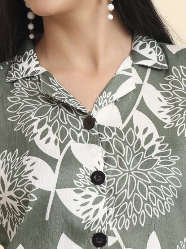 Sofisty Women's Floral Printed Cotton Blend Shirt Top – Chic Casual Wear for Daily Elegance - Image 4